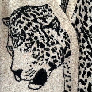 NWT Size Medium, Moth Lucerne Beige Leopard Cardigan